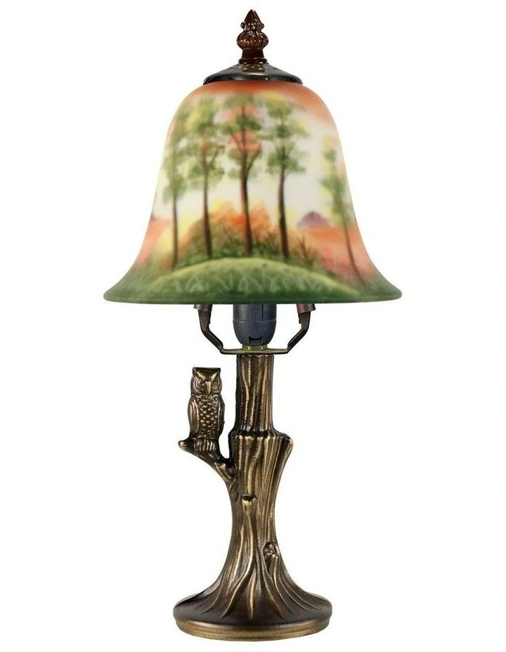 Hand Painted Table Lamp in Owl image 2