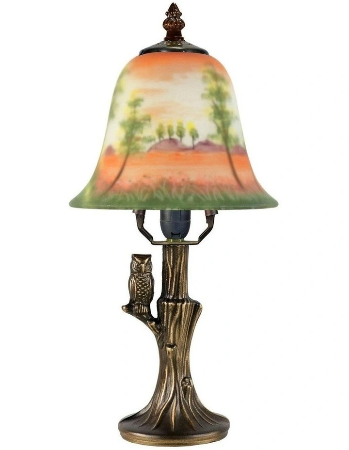Hand Painted Table Lamp in Owl image 3