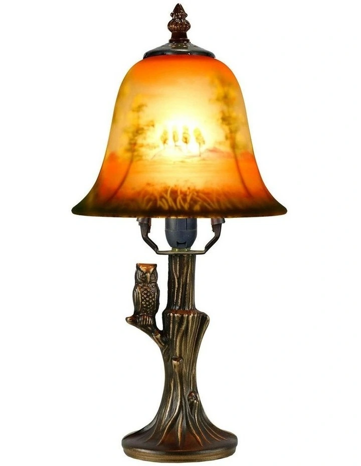 Hand Painted Table Lamp in Owl image 4