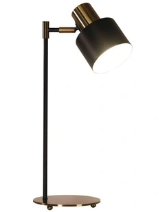 Ari Mid Century Table Lamp in Antique Brass