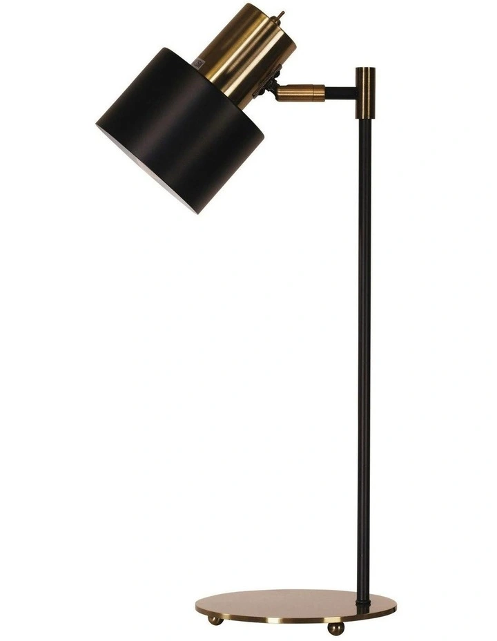 Ari Mid Century Table Lamp in Antique Brass image 4