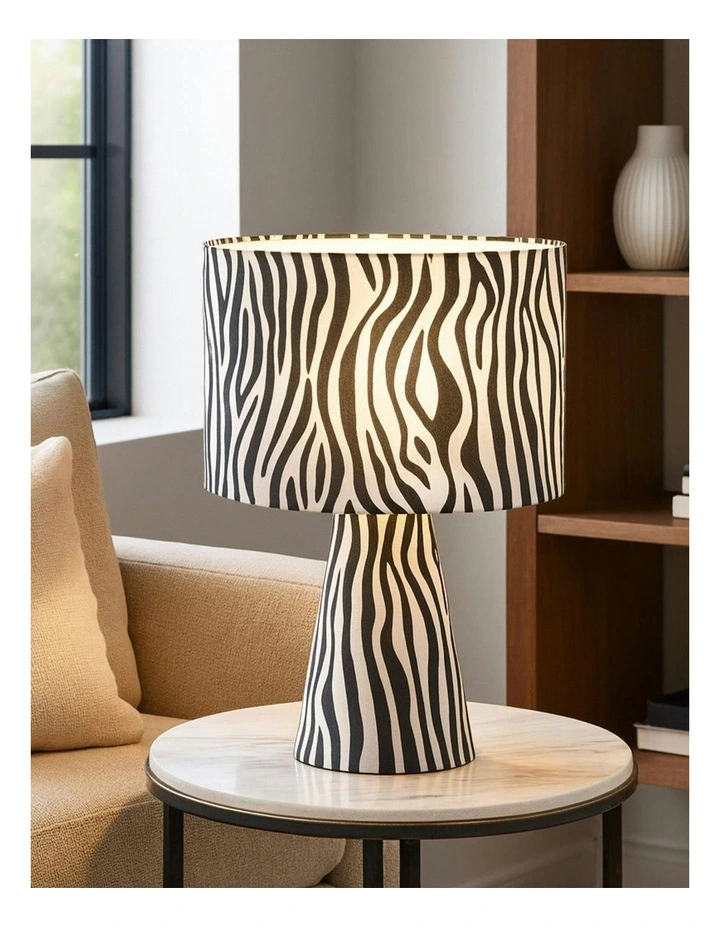 Momo Table Lamp in Zebra image 6