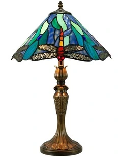 Annika Dragonfly Table Lamp in Blue