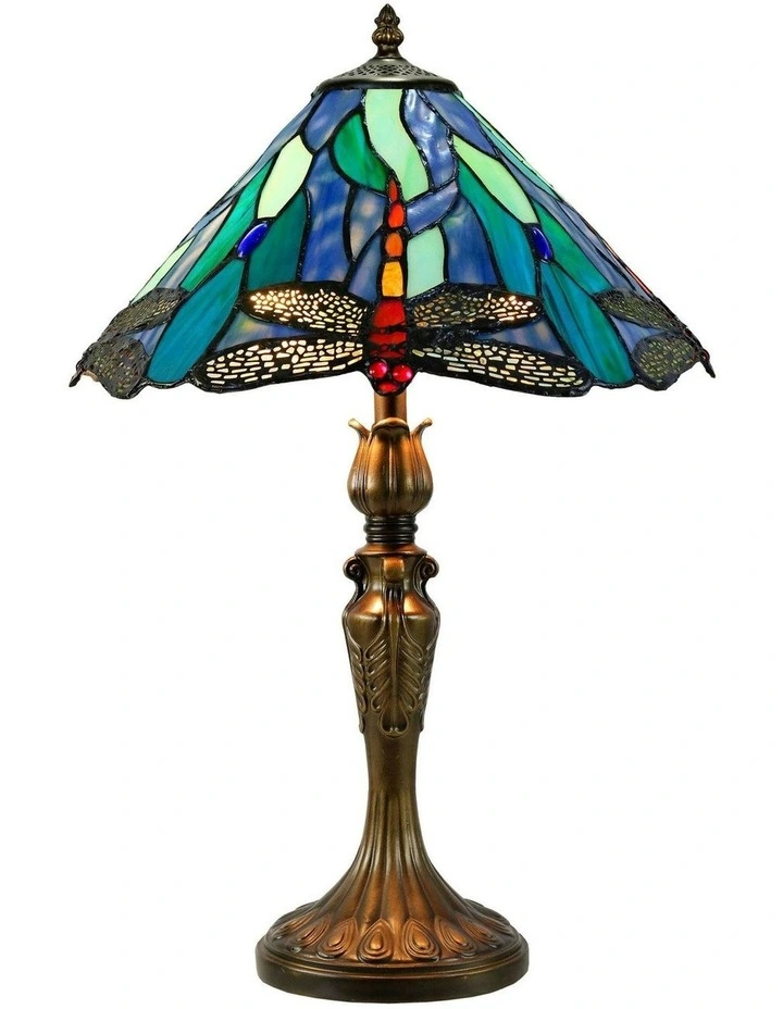 Annika Dragonfly Table Lamp in Blue image 1