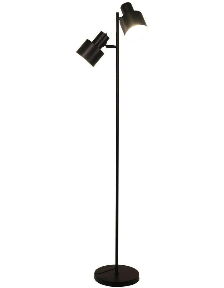 Ari Twin Mid-Century Floor Lamp in Black image 1