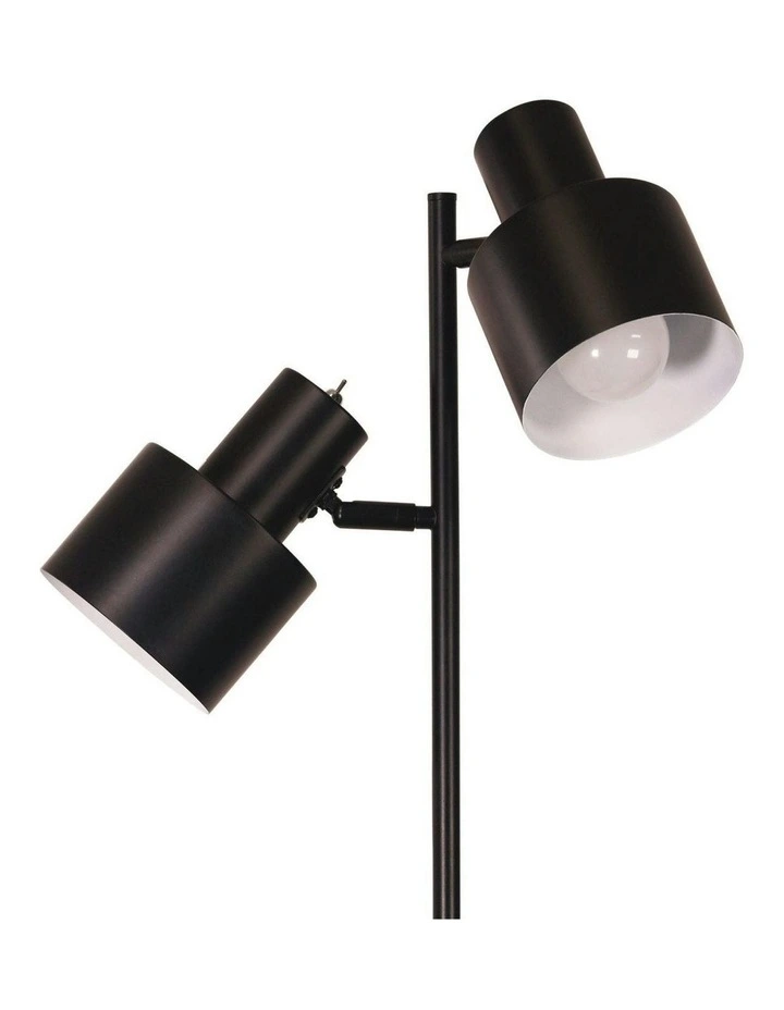 Ari Twin Mid-Century Floor Lamp in Black image 2
