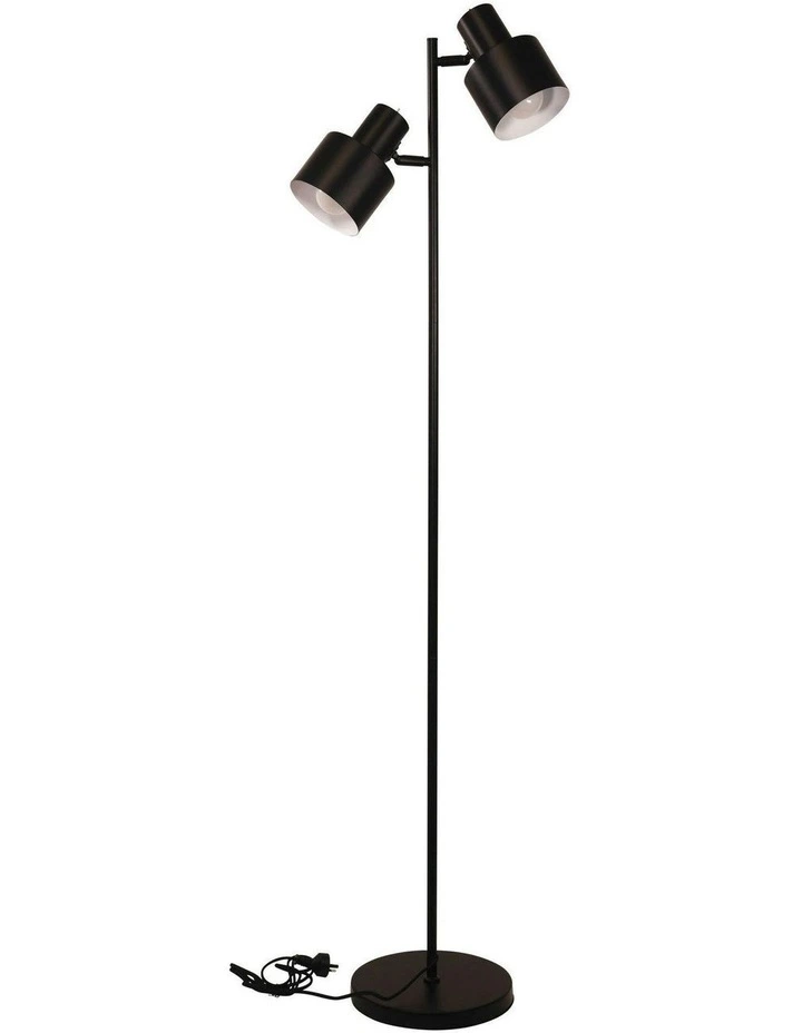 Ari Twin Mid-Century Floor Lamp in Black image 6