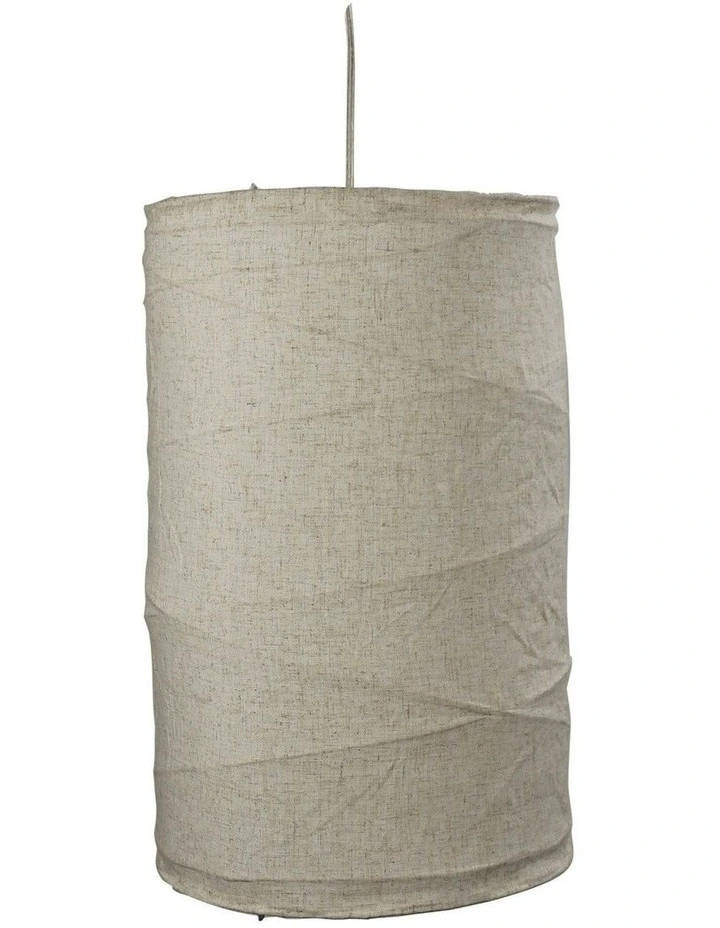 Boheme Flax Linen Shade Pendant Light 30cm in Grey image 2