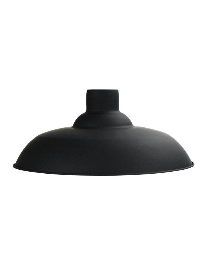 Slater Industrial Vintage Shade Ceiling Light in Black image 1