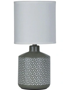 Celia Ceramic Table Lamp in Grey