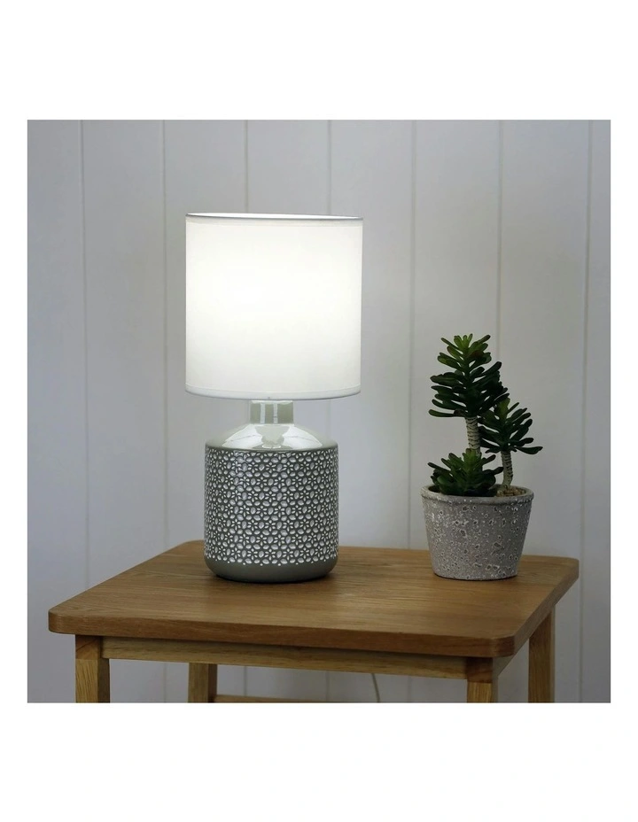 Celia Ceramic Table Lamp in Grey image 3