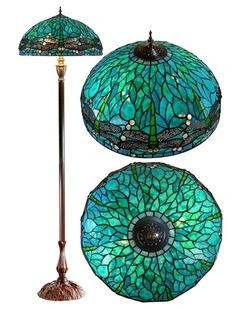 Sylvia Dragonfly Tiffany Floor Lamp in Multi