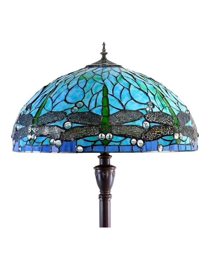 Sylvia Dragonfly Tiffany Floor Lamp in Multi image 3