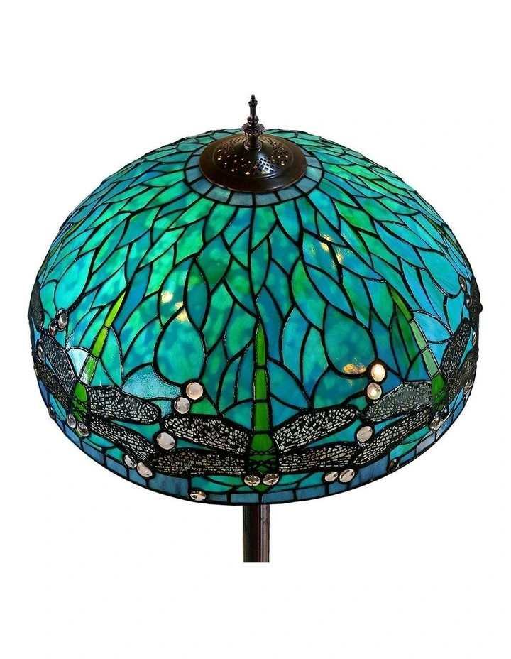 Sylvia Dragonfly Tiffany Floor Lamp in Multi image 5