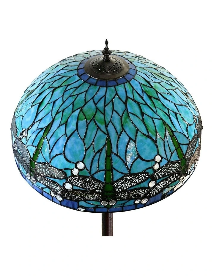 Sylvia Dragonfly Tiffany Floor Lamp in Multi image 6