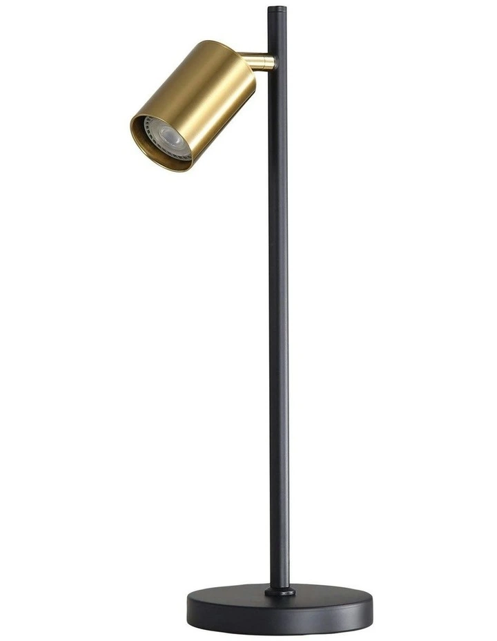 Ponte Desk Table Lamp in Black And Satin Brass image 3