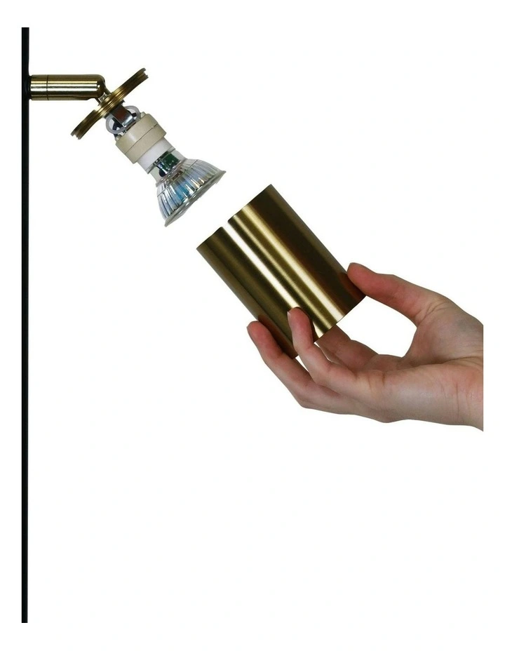 Ponte Desk Table Lamp in Black And Satin Brass image 4