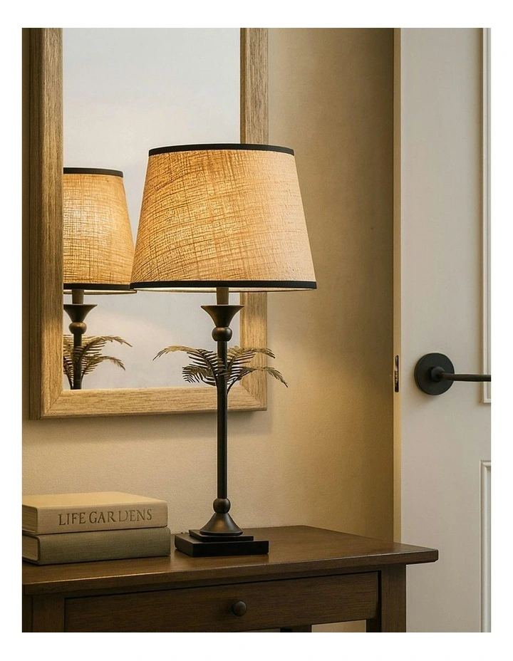 Paloma Palm Table Lamp in Natural image 3