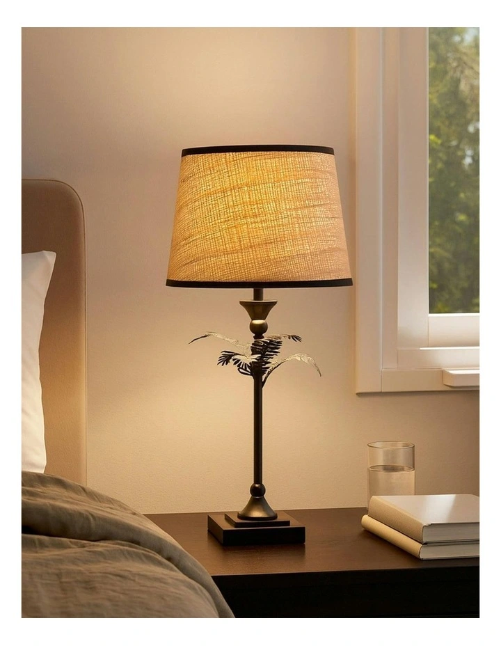 Paloma Palm Table Lamp in Natural image 4