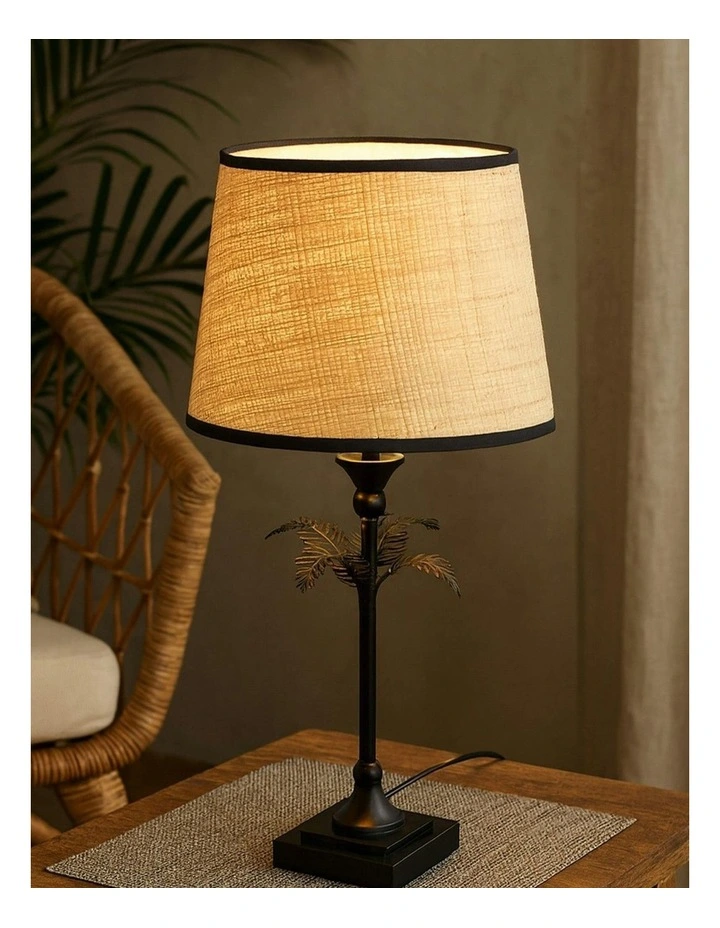 Paloma Palm Table Lamp in Natural image 6