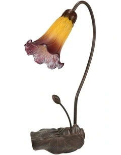 Single Lily Lamp in Orange Wine