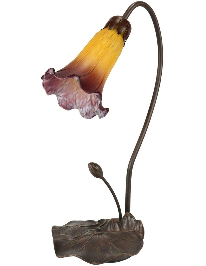 Single Lily Lamp in Orange Wine image 1