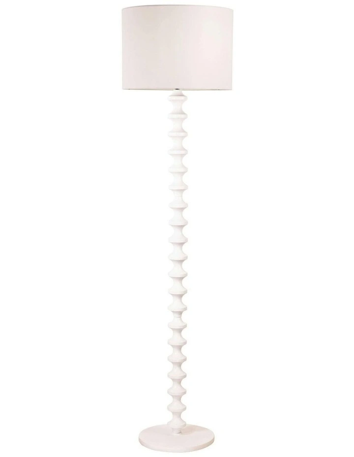 Spindle Floor Lamp in White image 1
