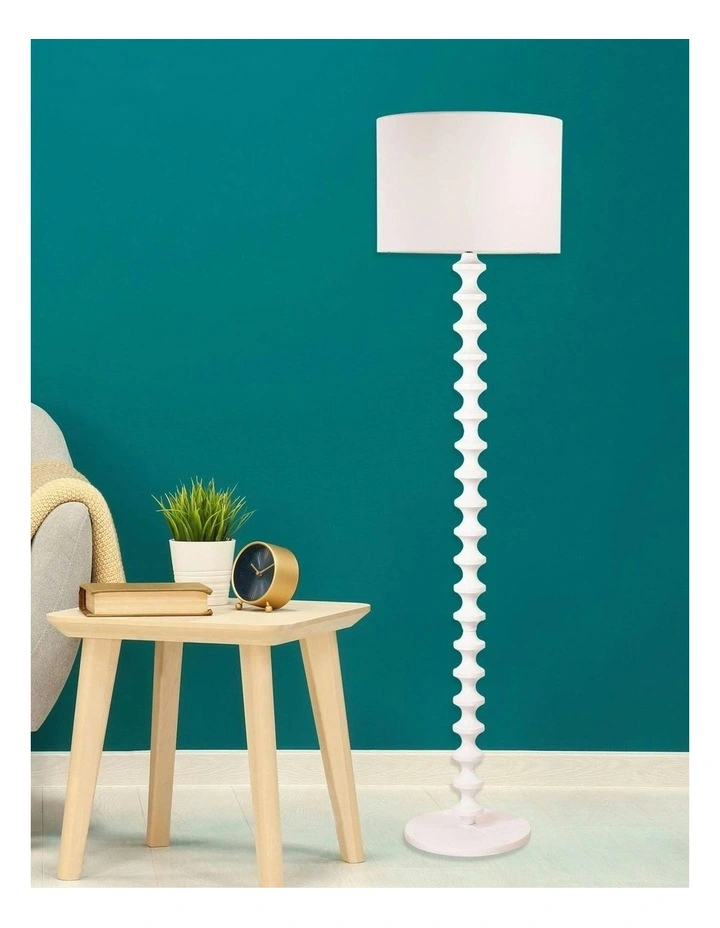 Spindle Floor Lamp in White image 2