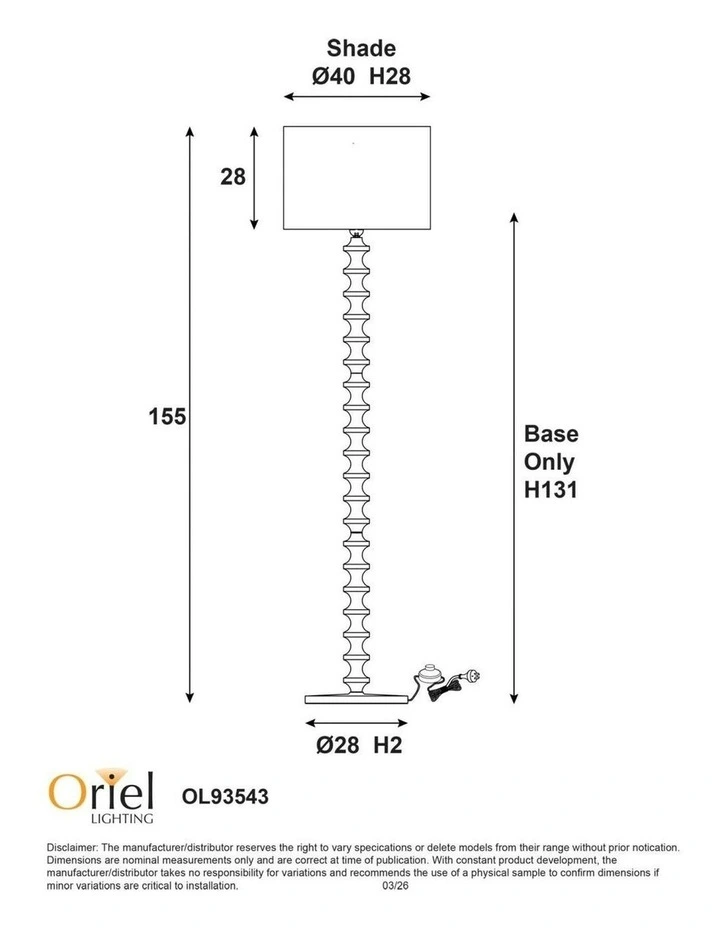 Spindle Floor Lamp in White image 4