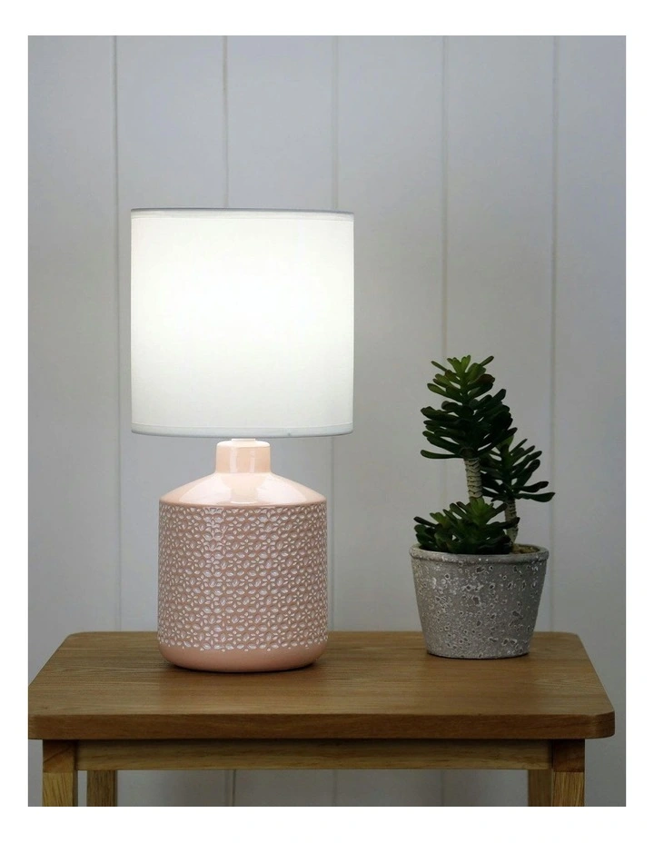Celia Ceramic Table Lamp in Pink image 2