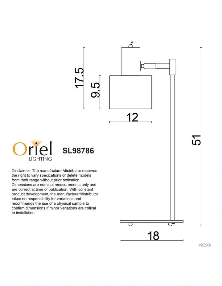 Ari Mid-Century Table Lamp in Black image 5