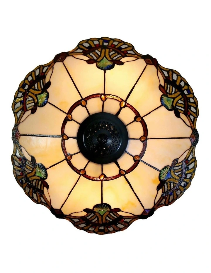 Benita Leadlight Tiffany Floor Lamp in Beige image 6