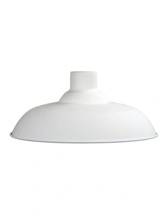 Slater Industrial Vintage Shade Ceiling Light in White