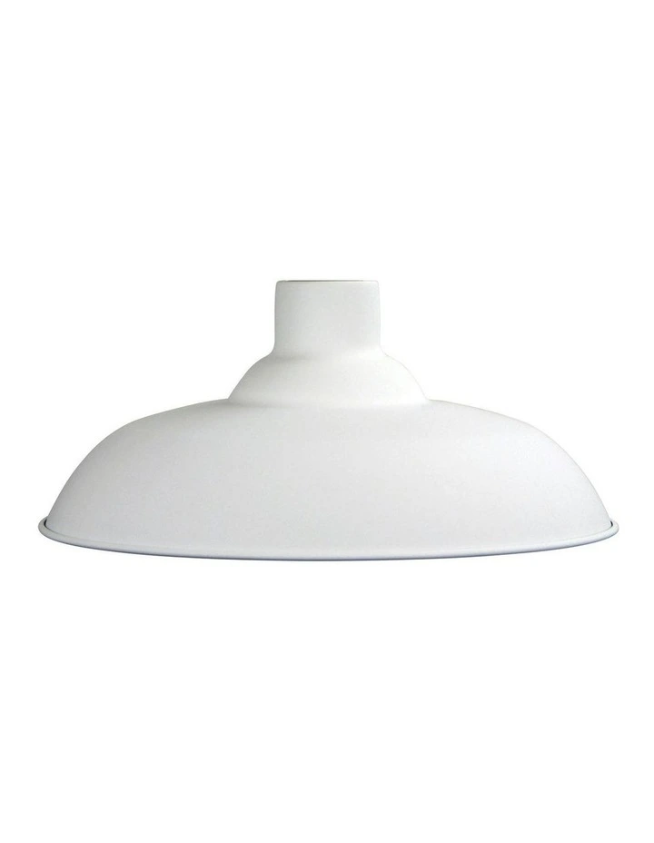 Slater Industrial Vintage Shade Ceiling Light in White image 1