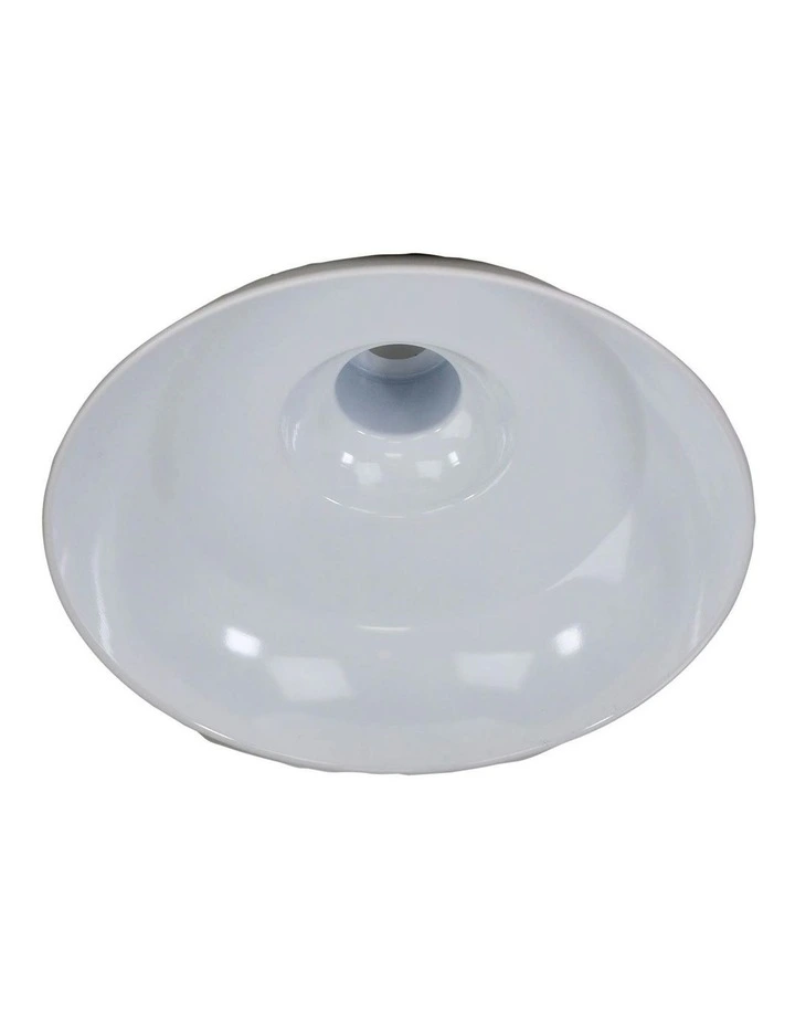 Slater Industrial Vintage Shade Ceiling Light in White image 3