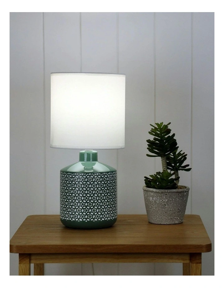 Celia Ceramic Table Lamp in Green image 2