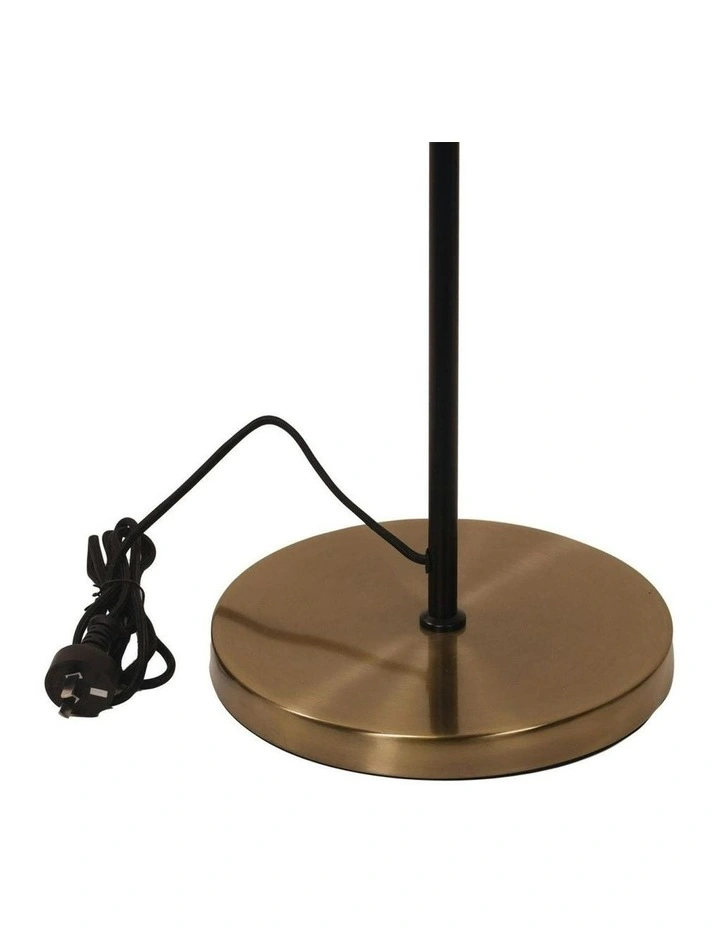 Antique Brass Mid-Century Ari Twin Floor Lamp in Gold image 6