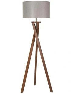 Easel Floor Lamp in Walnut