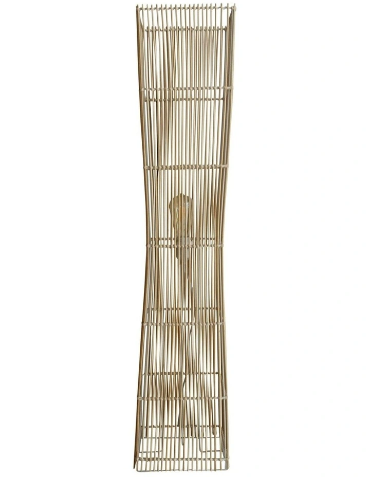 Jambi Rattan Cane Floor Lamp in Brown image 1