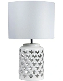 Casbah Moorish Table Lamp in White