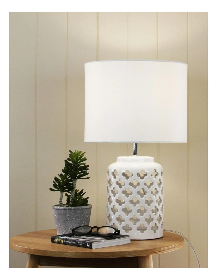 Casbah Moorish Table Lamp in White image 2