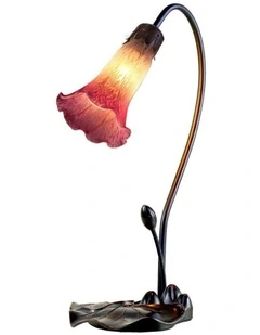 Single Lily Table Lamp in Magenta