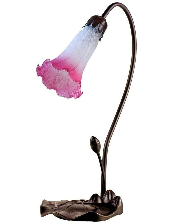 Single Lily Table Lamp in Magenta image 2