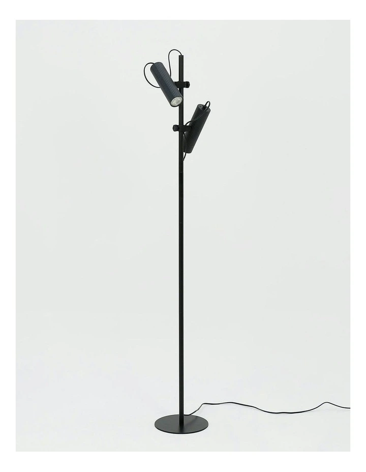 Tara Adjustable Head Floor Lamp in Black image 6