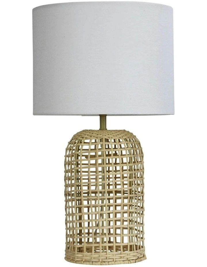 Brizo Rattan Table Lamp in White image 1