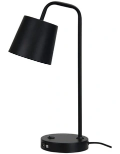 Henk USB Desk Lamp in Black