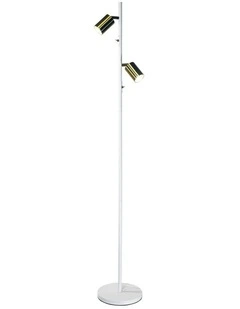 Ponte Adjustable Twin Floor Lamp in White