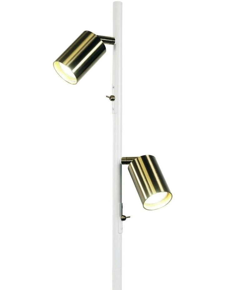 Ponte Adjustable Twin Floor Lamp in White image 2