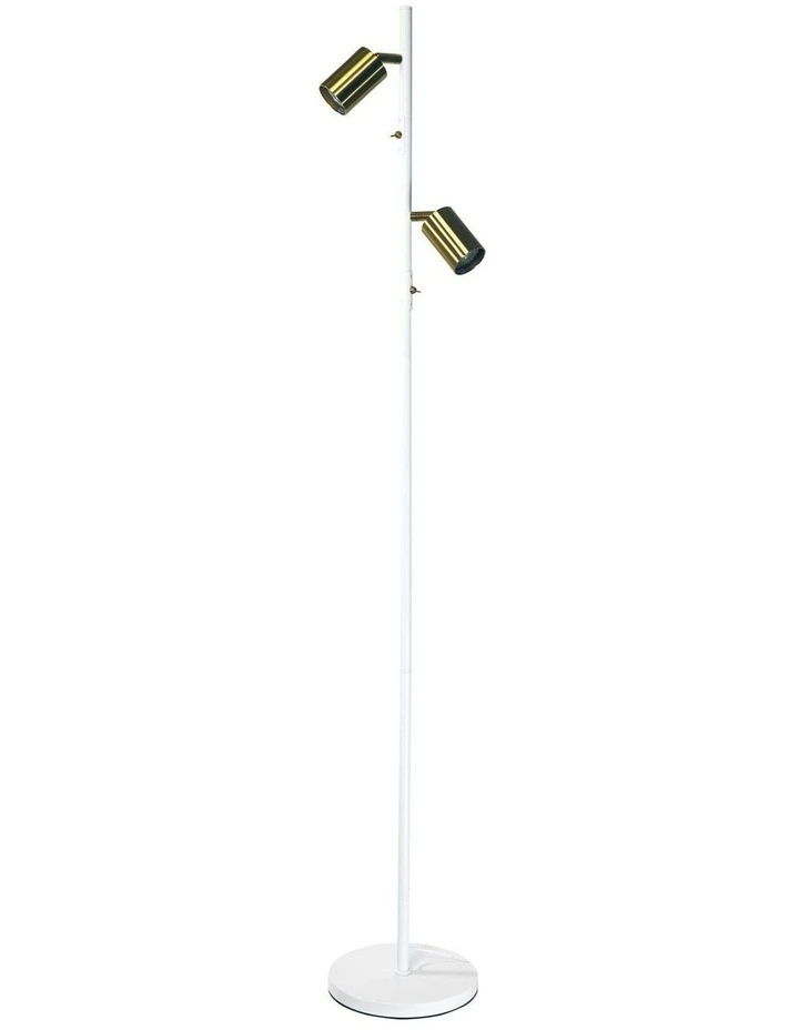 Ponte Adjustable Twin Floor Lamp in White image 4