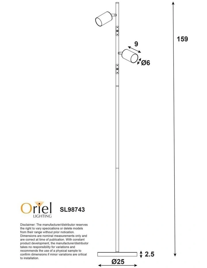 Ponte Adjustable Twin Floor Lamp in White image 6